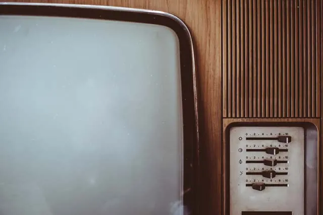 Vintage broadcast television set